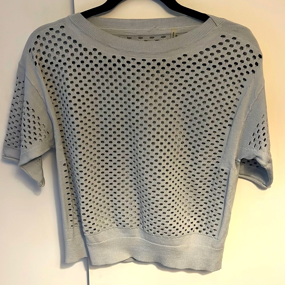 Rebecca Taylor laser cut short sleeved sweater, size small